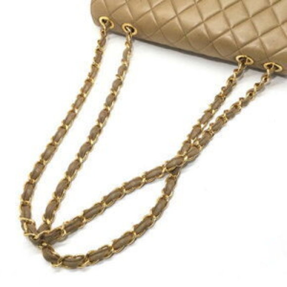 Christmas CHANEL Matelasse Chain Shoulder Bag Beige x - Picture 10 of 16